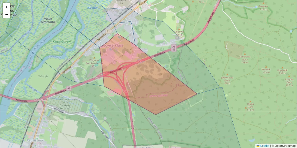 Szczegółowa mapa kodu pocztowego 70-704 z granicami, sąsiednimi kodami pocztowymi i urzędami pocztowymi