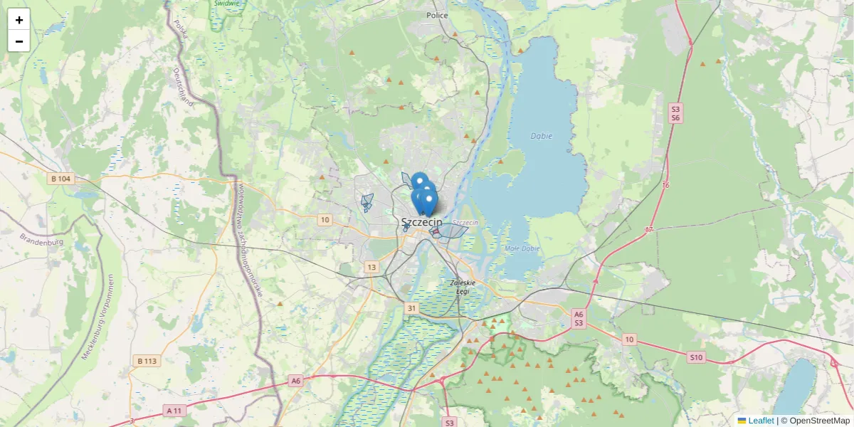 Szczegółowa mapa kodu pocztowego 71-899 z granicami, sąsiednimi kodami pocztowymi i urzędami pocztowymi