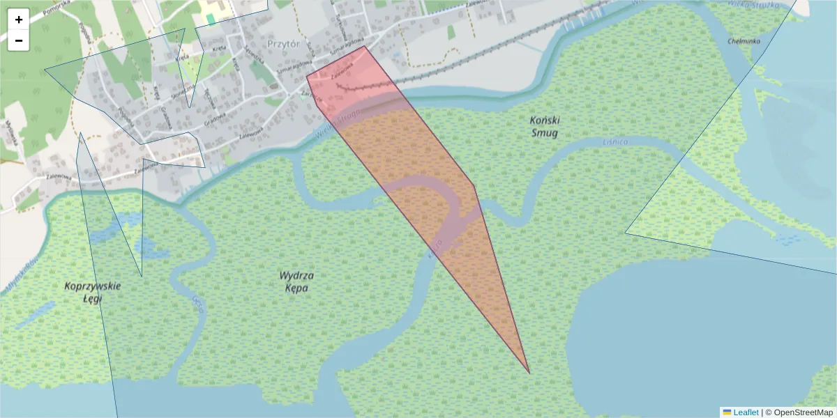 Szczegółowa mapa kodu pocztowego 72-604 z granicami, sąsiednimi kodami pocztowymi i urzędami pocztowymi