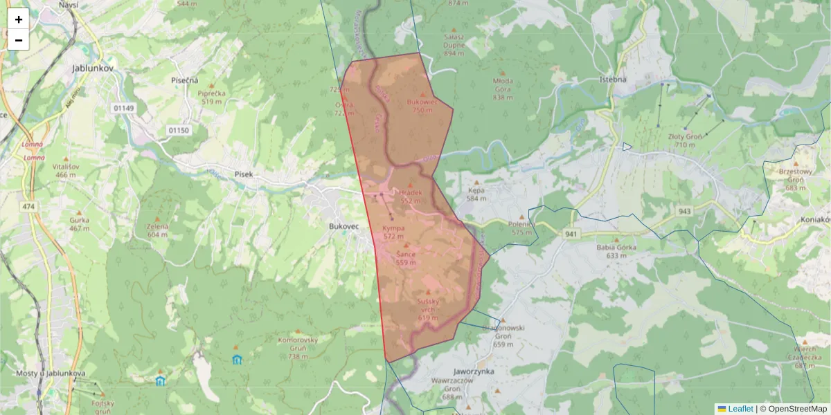 Szczegółowa mapa kodu pocztowego 73985 z granicami, sąsiednimi kodami pocztowymi i urzędami pocztowymi