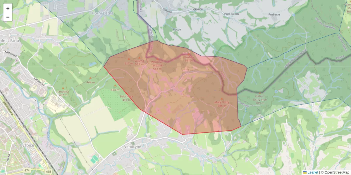 Szczegółowa mapa kodu pocztowego 73994 z granicami, sąsiednimi kodami pocztowymi i urzędami pocztowymi