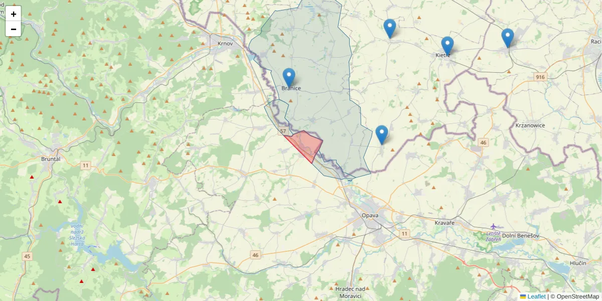 Szczegółowa mapa kodu pocztowego 74774 z granicami, sąsiednimi kodami pocztowymi i urzędami pocztowymi