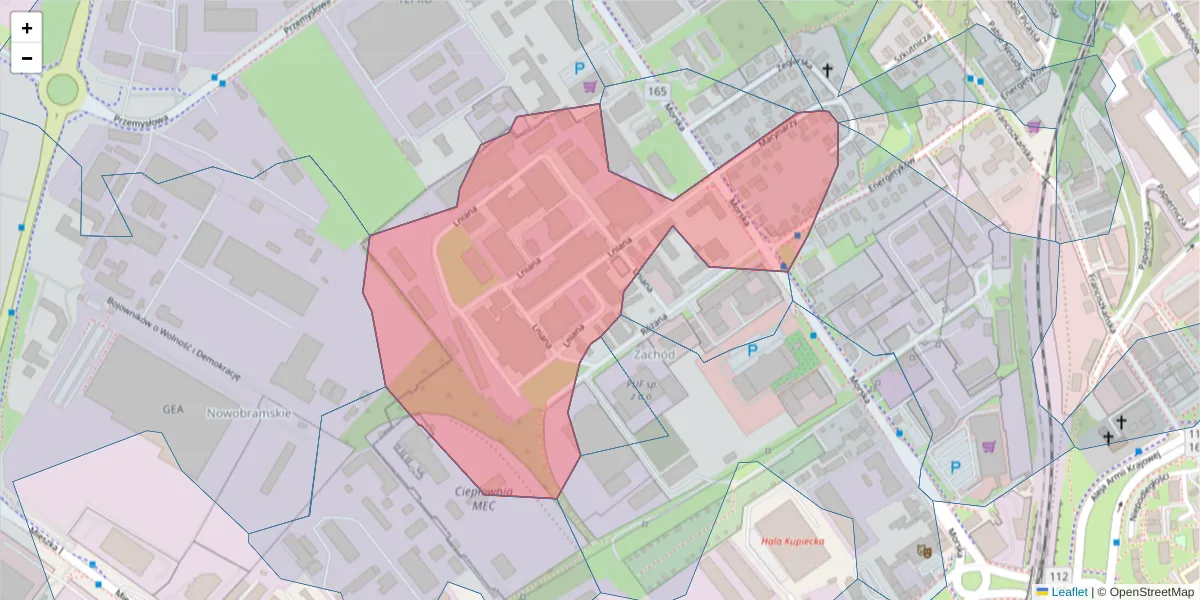 Szczegółowa mapa kodu pocztowego 75-213 z granicami, sąsiednimi kodami pocztowymi i urzędami pocztowymi