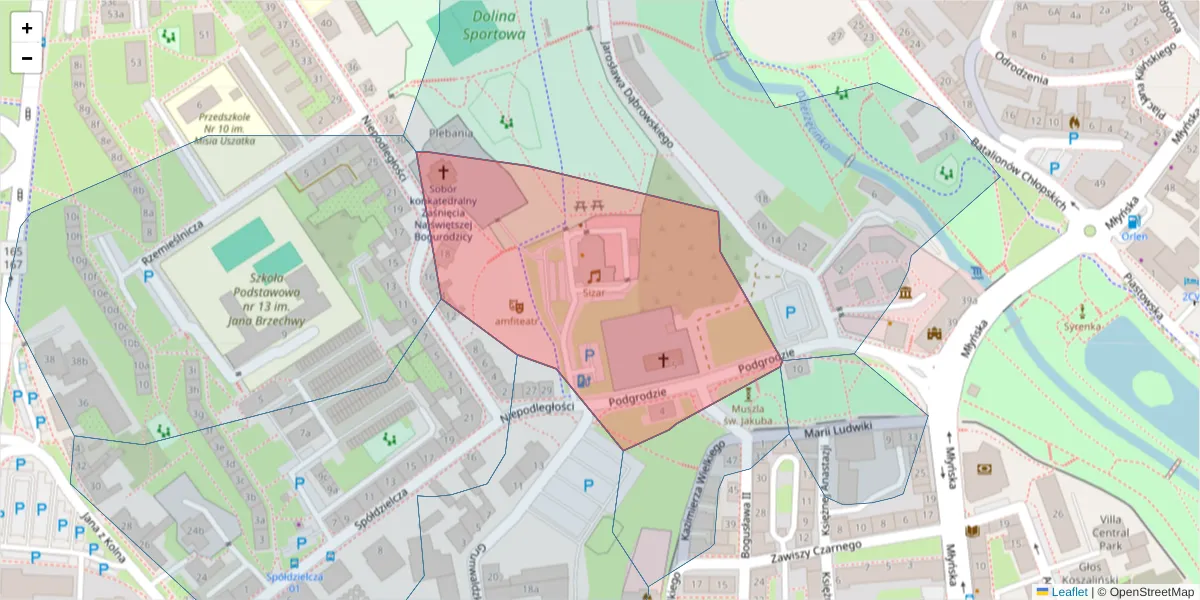Szczegółowa mapa kodu pocztowego 75-240 z granicami, sąsiednimi kodami pocztowymi i urzędami pocztowymi