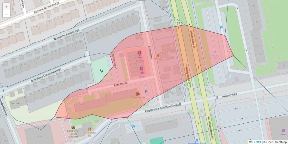 Szczegółowa mapa kodu pocztowego 75-344 z granicami, sąsiednimi kodami pocztowymi i urzędami pocztowymi