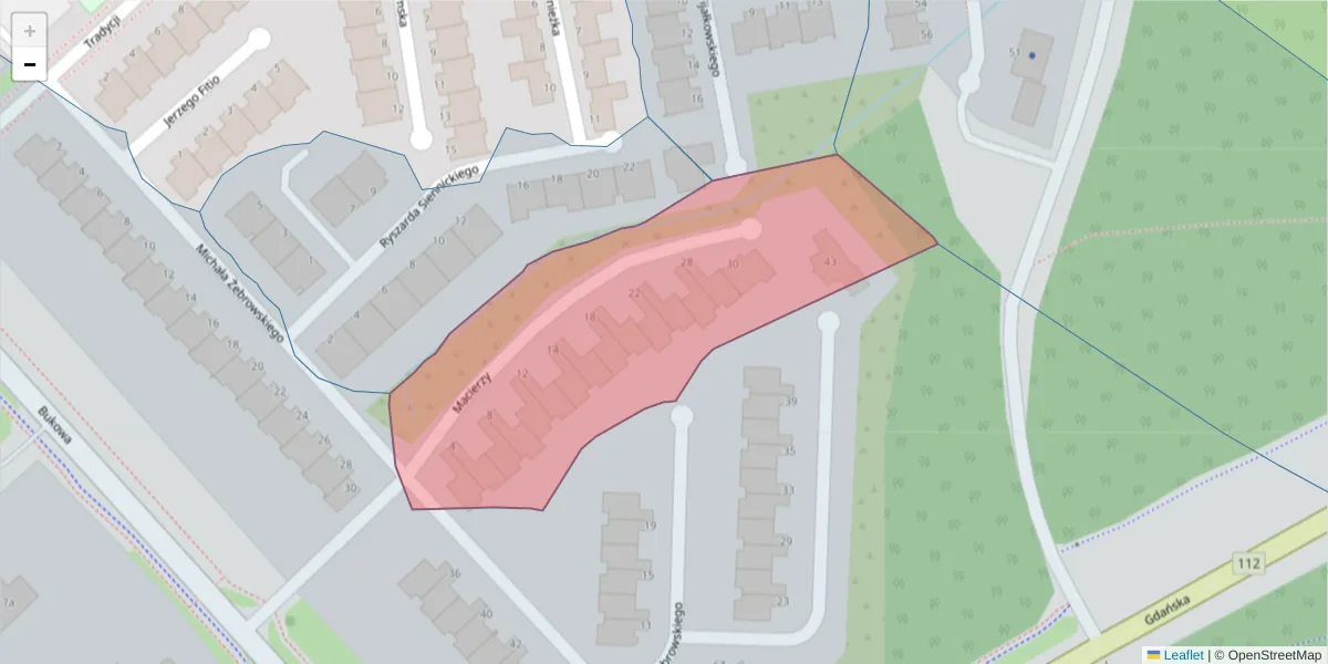 Szczegółowa mapa kodu pocztowego 75-390 z granicami, sąsiednimi kodami pocztowymi i urzędami pocztowymi