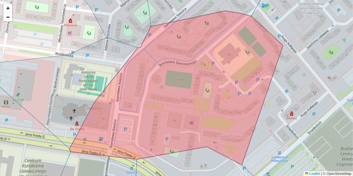 Szczegółowa mapa kodu pocztowego 75-451 z granicami, sąsiednimi kodami pocztowymi i urzędami pocztowymi