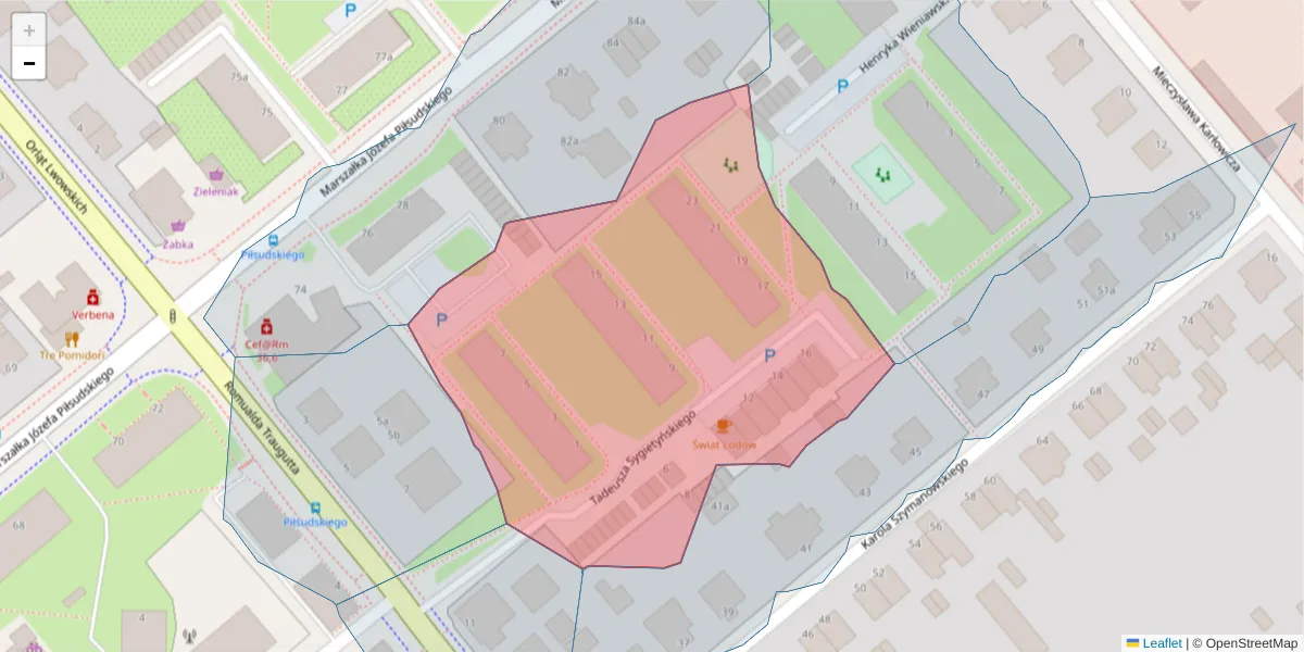 Szczegółowa mapa kodu pocztowego 75-527 z granicami, sąsiednimi kodami pocztowymi i urzędami pocztowymi