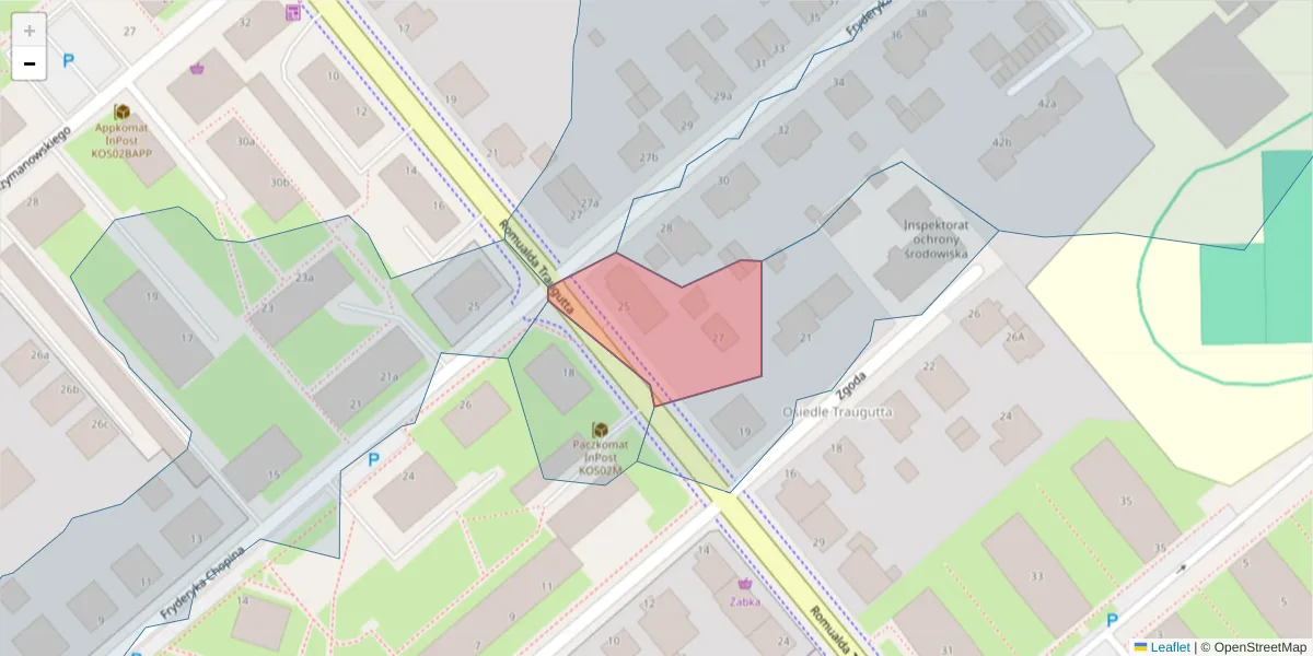 Szczegółowa mapa kodu pocztowego 75-568 z granicami, sąsiednimi kodami pocztowymi i urzędami pocztowymi