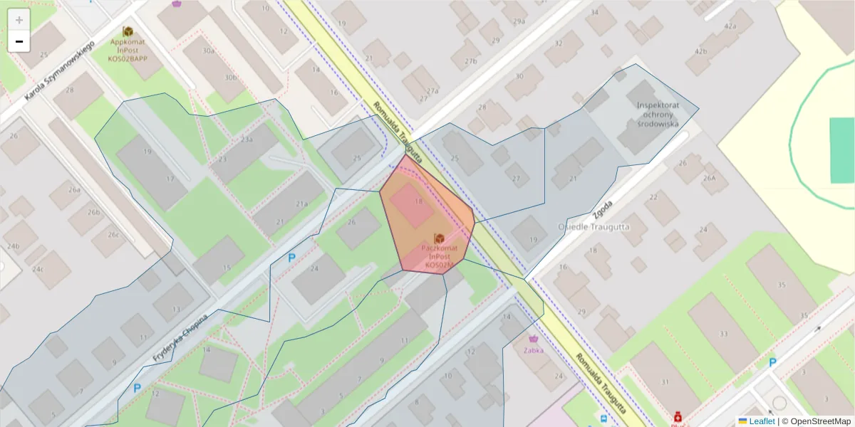 Szczegółowa mapa kodu pocztowego 75-578 z granicami, sąsiednimi kodami pocztowymi i urzędami pocztowymi
