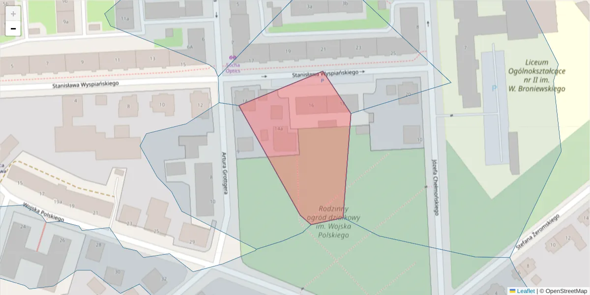 Szczegółowa mapa kodu pocztowego 75-633 z granicami, sąsiednimi kodami pocztowymi i urzędami pocztowymi