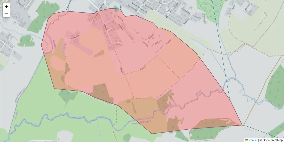 Szczegółowa mapa kodu pocztowego 75-809 z granicami, sąsiednimi kodami pocztowymi i urzędami pocztowymi