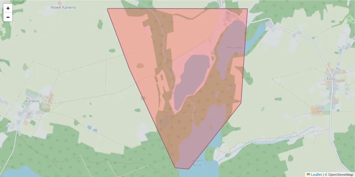 Szczegółowa mapa kodu pocztowego 76-243 z granicami, sąsiednimi kodami pocztowymi i urzędami pocztowymi