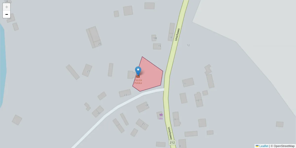 Szczegółowa mapa kodu pocztowego 77-117 z granicami, sąsiednimi kodami pocztowymi i urzędami pocztowymi