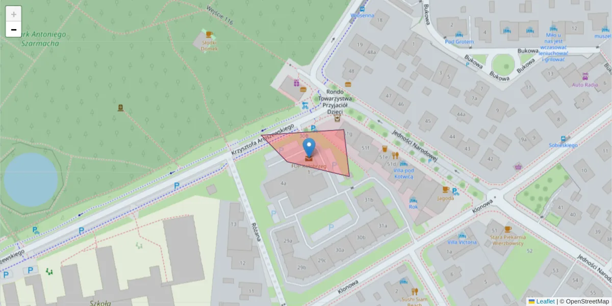 Szczegółowa mapa kodu pocztowego 78-101 z granicami, sąsiednimi kodami pocztowymi i urzędami pocztowymi