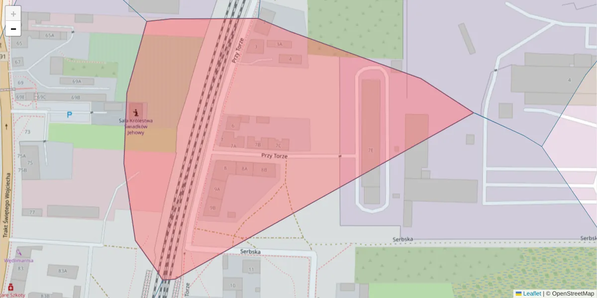 Szczegółowa mapa kodu pocztowego 80-055 z granicami, sąsiednimi kodami pocztowymi i urzędami pocztowymi