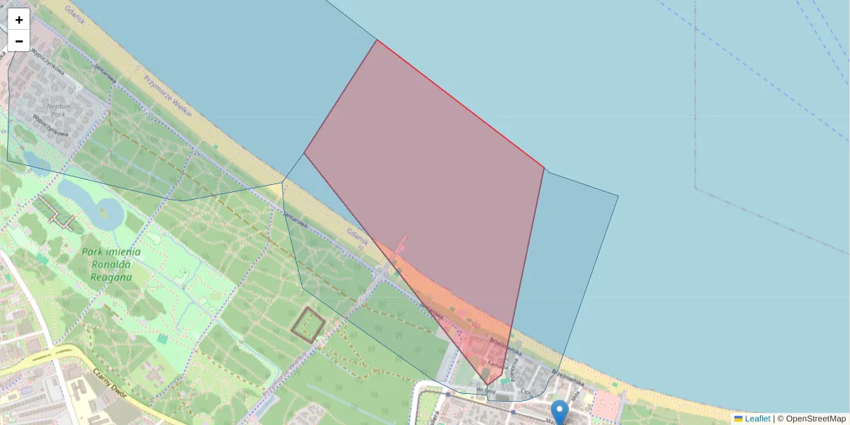 Szczegółowa mapa kodu pocztowego 80-510 z granicami, sąsiednimi kodami pocztowymi i urzędami pocztowymi