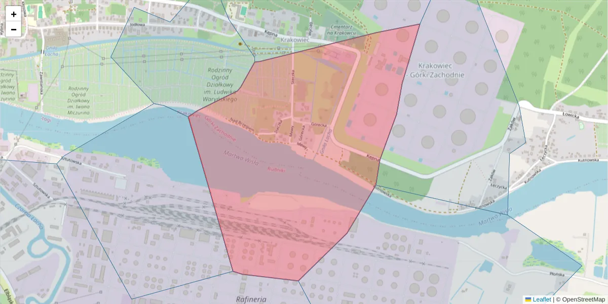 Szczegółowa mapa kodu pocztowego 80-645 z granicami, sąsiednimi kodami pocztowymi i urzędami pocztowymi