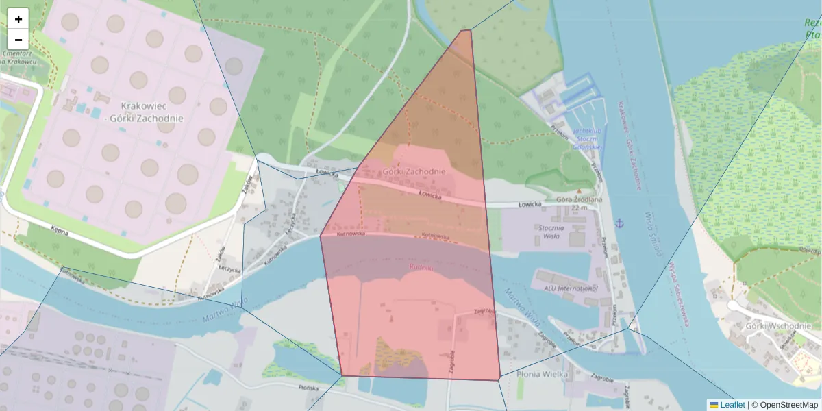 Szczegółowa mapa kodu pocztowego 80-646 z granicami, sąsiednimi kodami pocztowymi i urzędami pocztowymi