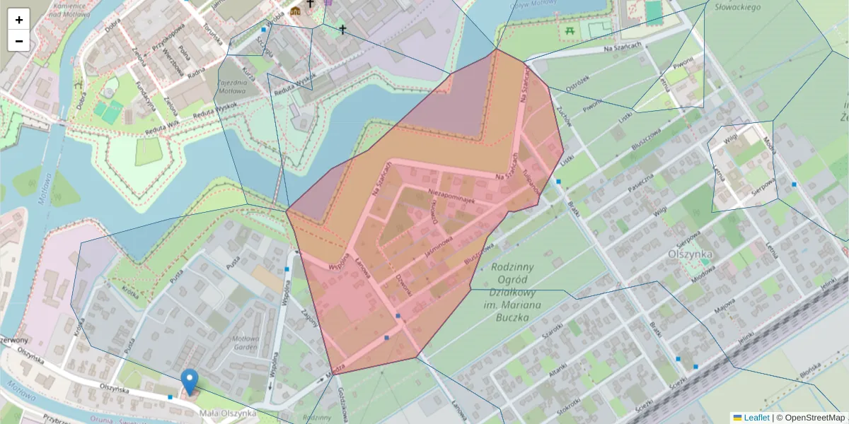 Szczegółowa mapa kodu pocztowego 80-776 z granicami, sąsiednimi kodami pocztowymi i urzędami pocztowymi