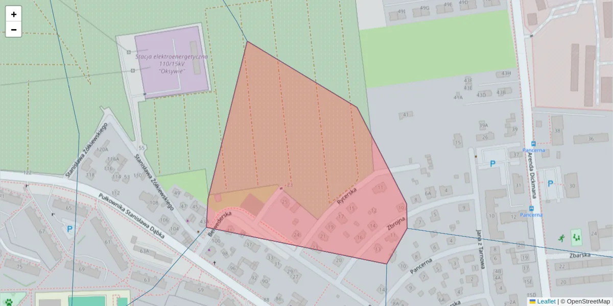 Szczegółowa mapa kodu pocztowego 81-130 z granicami, sąsiednimi kodami pocztowymi i urzędami pocztowymi