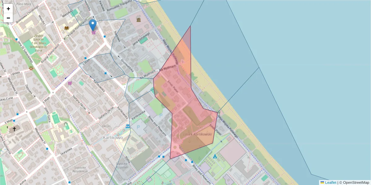 Szczegółowa mapa kodu pocztowego 81-777 z granicami, sąsiednimi kodami pocztowymi i urzędami pocztowymi