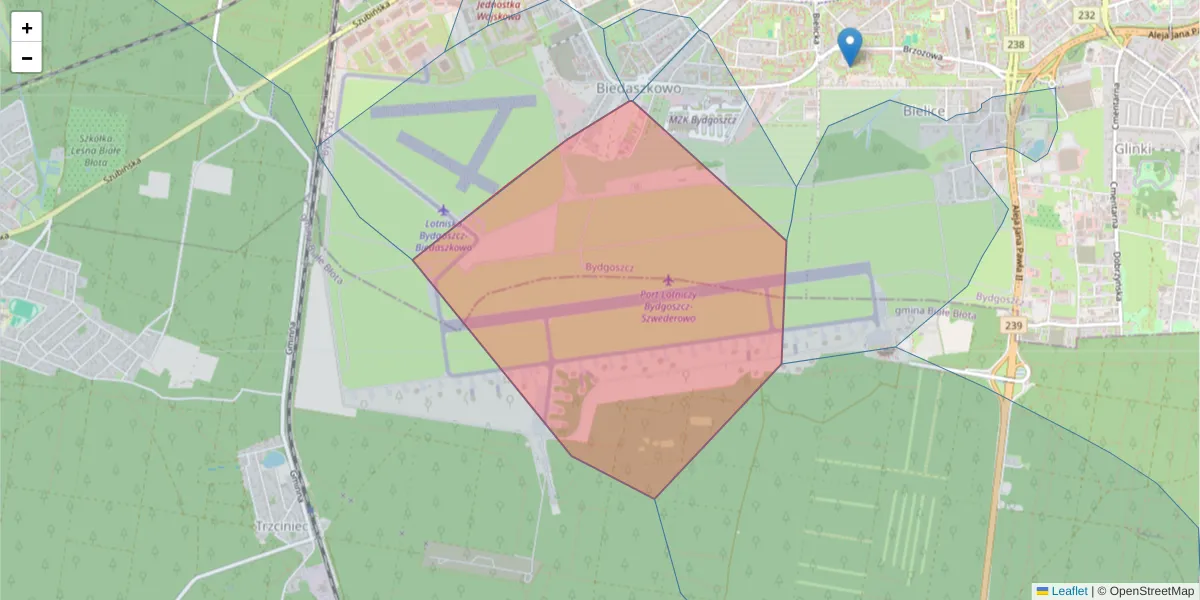 Szczegółowa mapa kodu pocztowego 85-157 z granicami, sąsiednimi kodami pocztowymi i urzędami pocztowymi