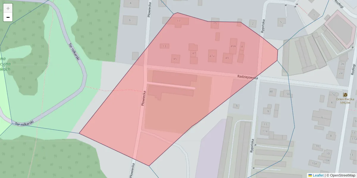 Szczegółowa mapa kodu pocztowego 85-178 z granicami, sąsiednimi kodami pocztowymi i urzędami pocztowymi