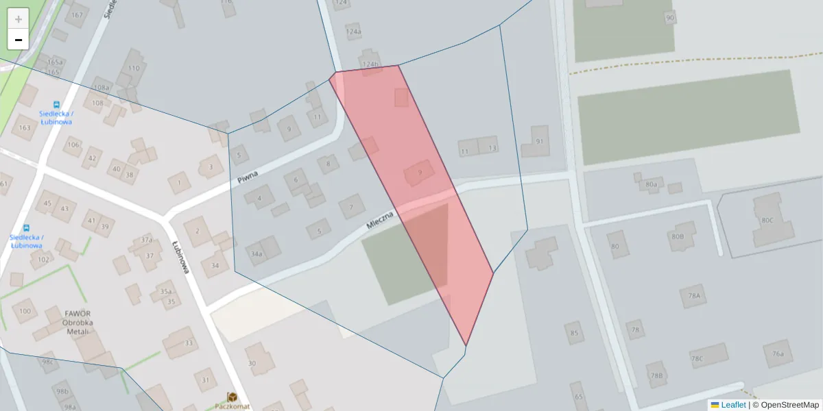 Szczegółowa mapa kodu pocztowego 85-417 z granicami, sąsiednimi kodami pocztowymi i urzędami pocztowymi