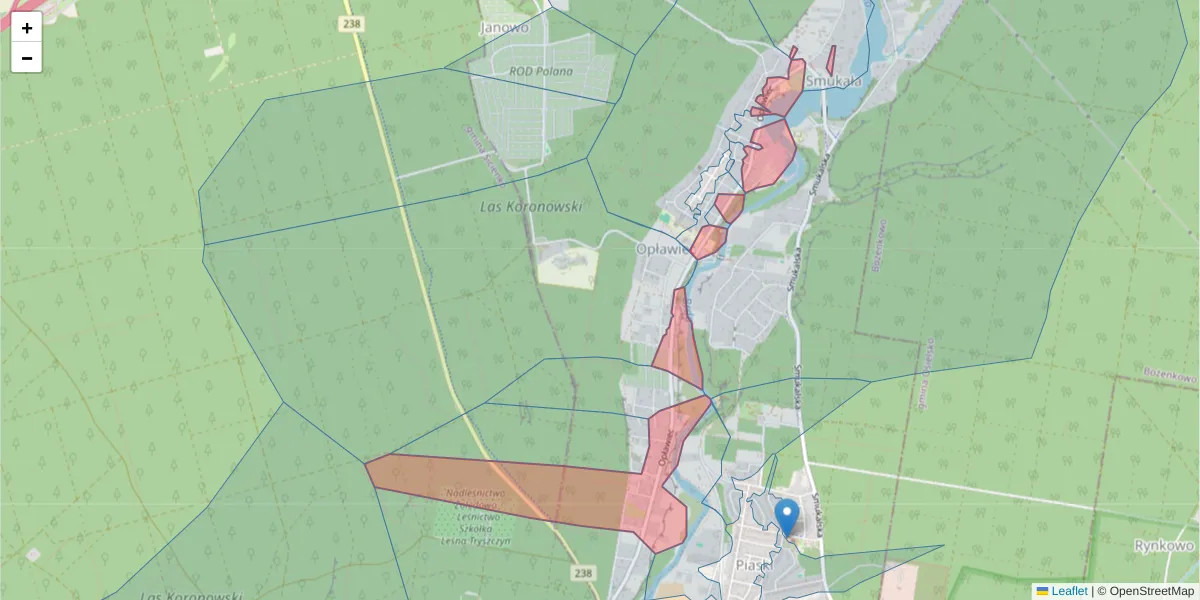 Szczegółowa mapa kodu pocztowego 85-469 z granicami, sąsiednimi kodami pocztowymi i urzędami pocztowymi