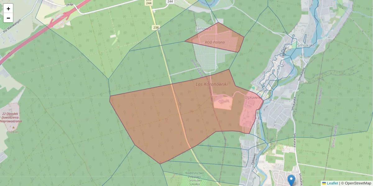 Szczegółowa mapa kodu pocztowego 85-472 z granicami, sąsiednimi kodami pocztowymi i urzędami pocztowymi