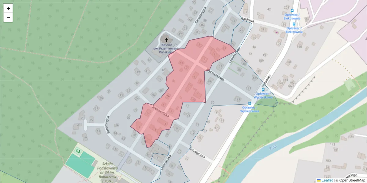 Szczegółowa mapa kodu pocztowego 85-475 z granicami, sąsiednimi kodami pocztowymi i urzędami pocztowymi