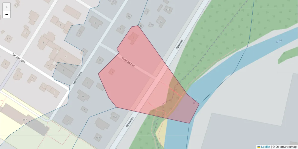 Szczegółowa mapa kodu pocztowego 85-477 z granicami, sąsiednimi kodami pocztowymi i urzędami pocztowymi