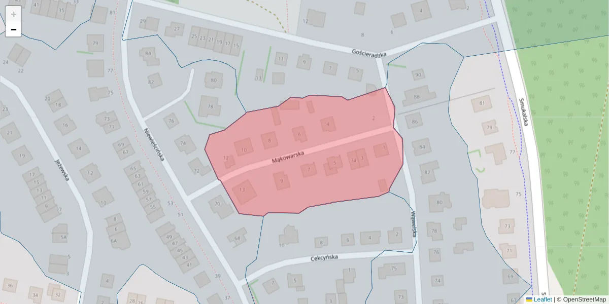 Szczegółowa mapa kodu pocztowego 85-560 z granicami, sąsiednimi kodami pocztowymi i urzędami pocztowymi
