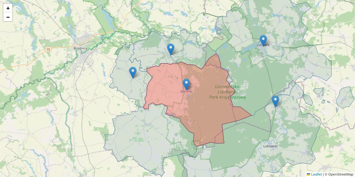 Szczegółowa mapa kodu pocztowego 87-320 z granicami, sąsiednimi kodami pocztowymi i urzędami pocztowymi