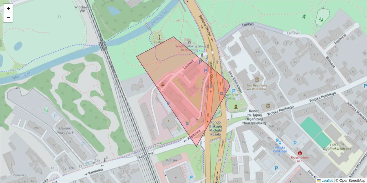 Szczegółowa mapa kodu pocztowego 87-810 z granicami, sąsiednimi kodami pocztowymi i urzędami pocztowymi