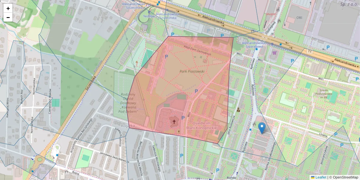 Szczegółowa mapa kodu pocztowego 91-157 z granicami, sąsiednimi kodami pocztowymi i urzędami pocztowymi
