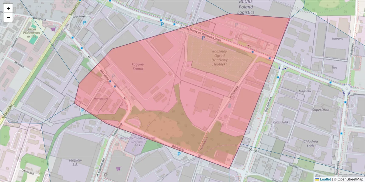 Szczegółowa mapa kodu pocztowego 91-212 z granicami, sąsiednimi kodami pocztowymi i urzędami pocztowymi