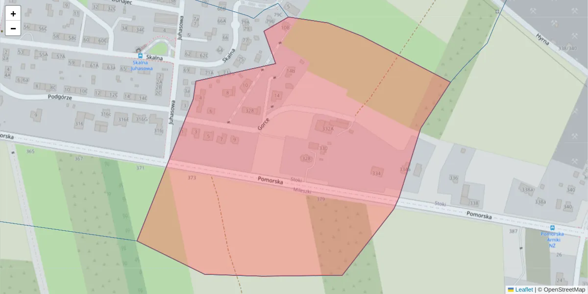 Szczegółowa mapa kodu pocztowego 92-008 z granicami, sąsiednimi kodami pocztowymi i urzędami pocztowymi