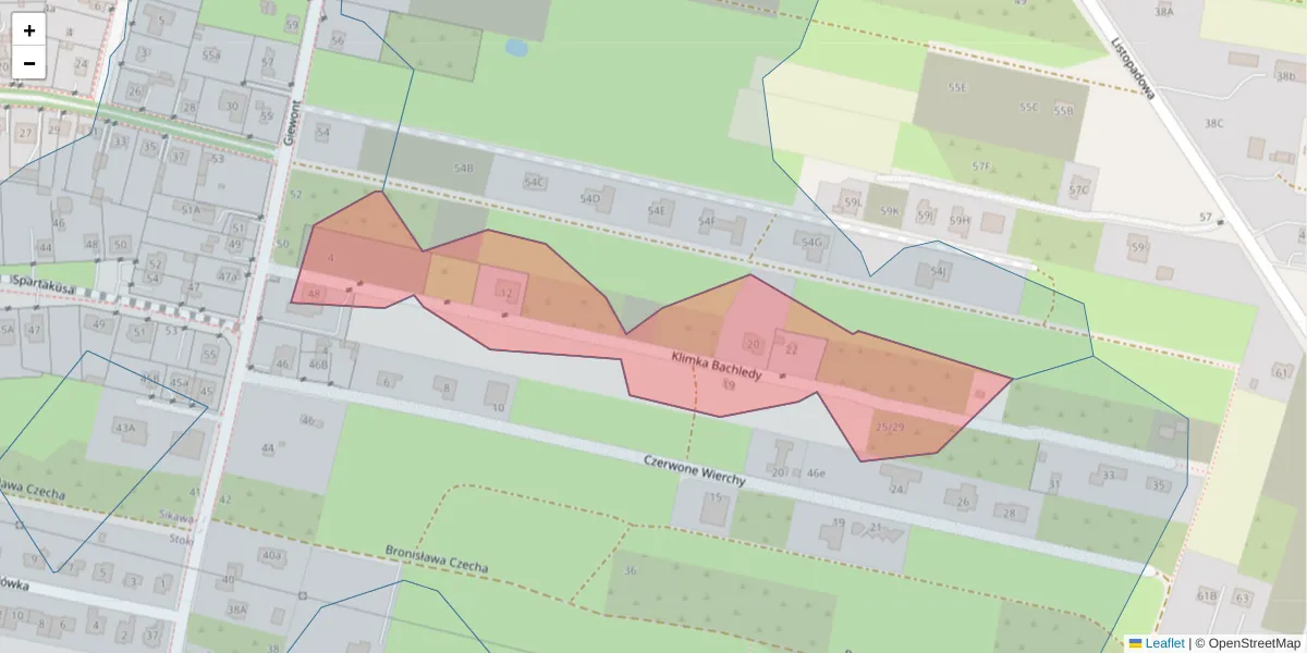 Szczegółowa mapa kodu pocztowego 92-123 z granicami, sąsiednimi kodami pocztowymi i urzędami pocztowymi