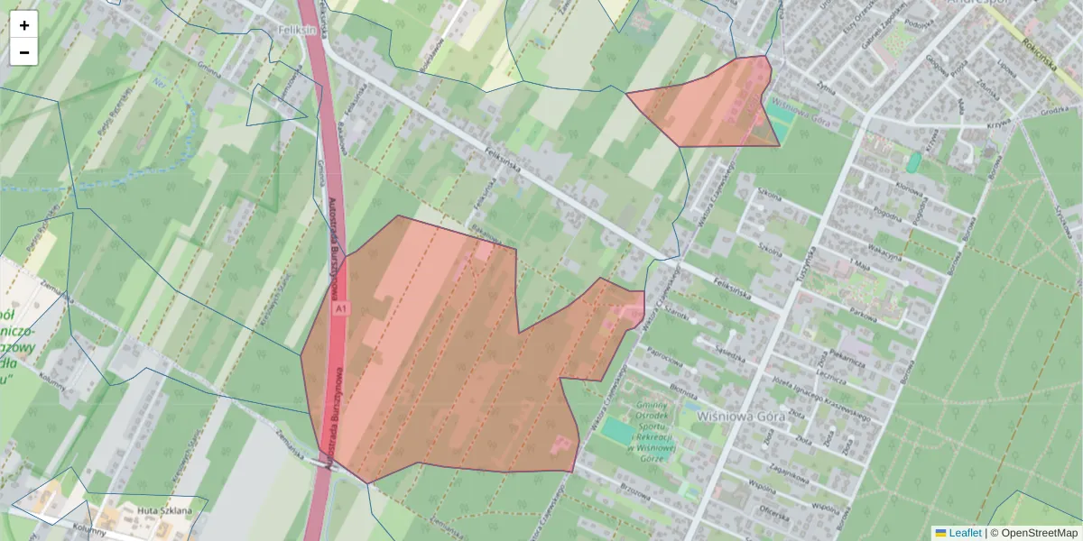 Szczegółowa mapa kodu pocztowego 92-650 z granicami, sąsiednimi kodami pocztowymi i urzędami pocztowymi