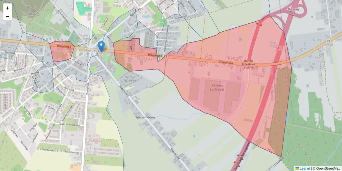 Szczegółowa mapa kodu pocztowego 92-776 z granicami, sąsiednimi kodami pocztowymi i urzędami pocztowymi