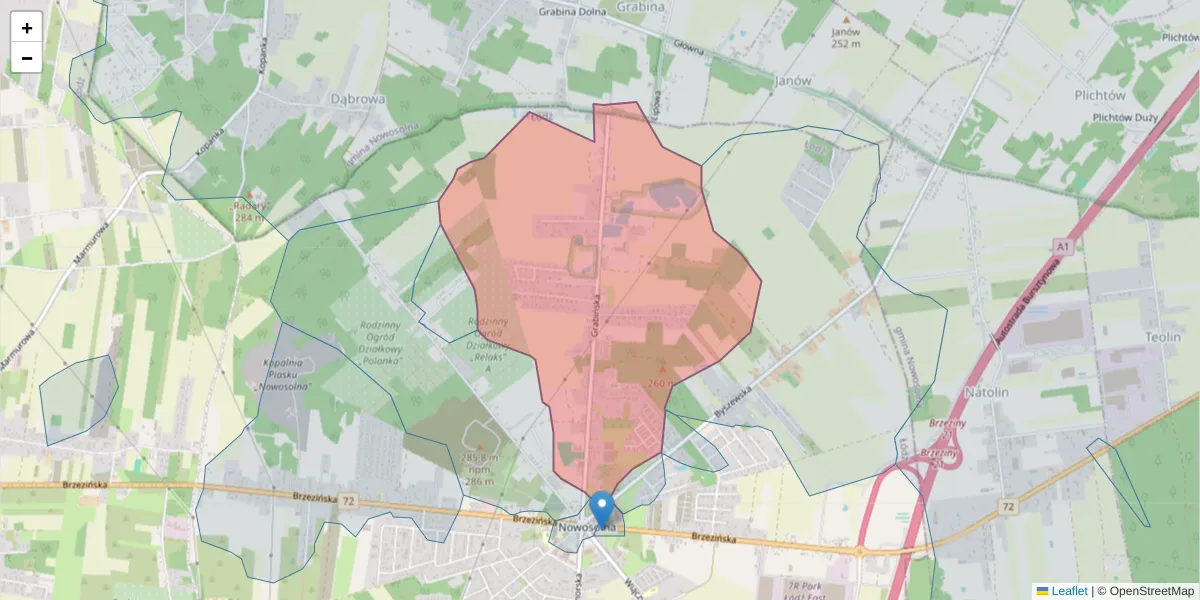 Szczegółowa mapa kodu pocztowego 92-780 z granicami, sąsiednimi kodami pocztowymi i urzędami pocztowymi