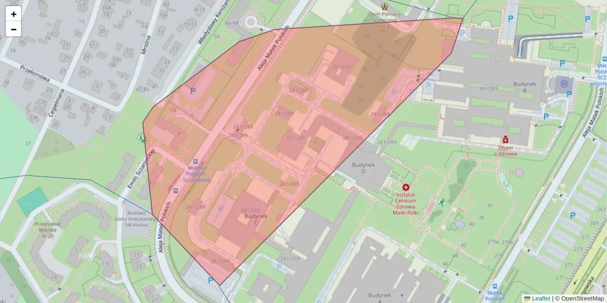 Szczegółowa mapa kodu pocztowego 93-342 z granicami, sąsiednimi kodami pocztowymi i urzędami pocztowymi