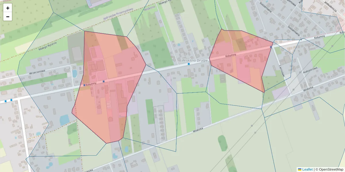 Szczegółowa mapa kodu pocztowego 93-613 z granicami, sąsiednimi kodami pocztowymi i urzędami pocztowymi