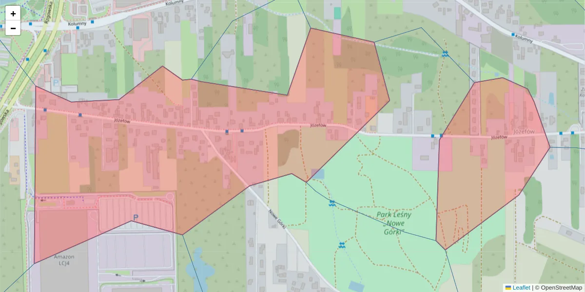 Szczegółowa mapa kodu pocztowego 93-614 z granicami, sąsiednimi kodami pocztowymi i urzędami pocztowymi