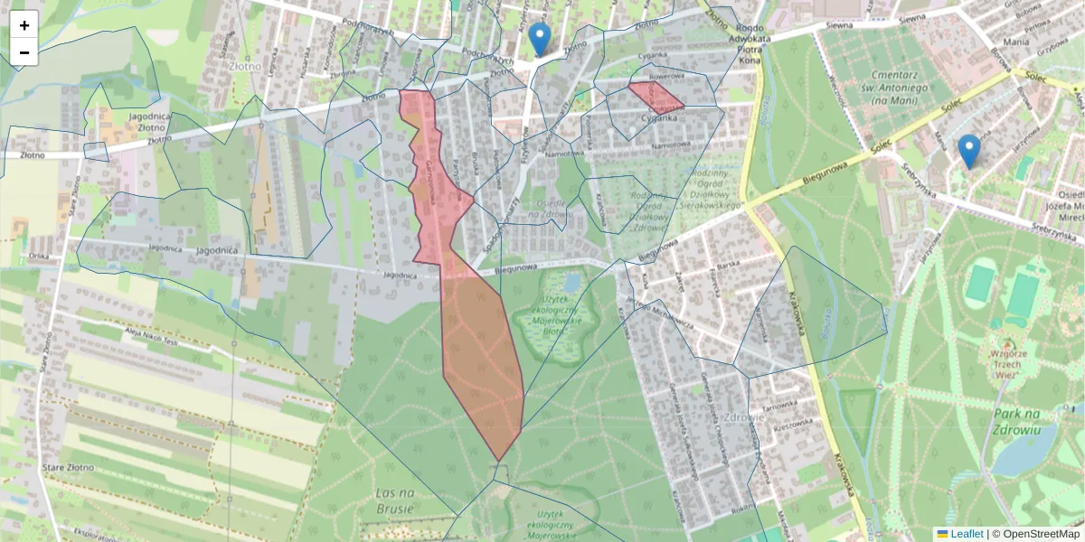Szczegółowa mapa kodu pocztowego 94-224 z granicami, sąsiednimi kodami pocztowymi i urzędami pocztowymi