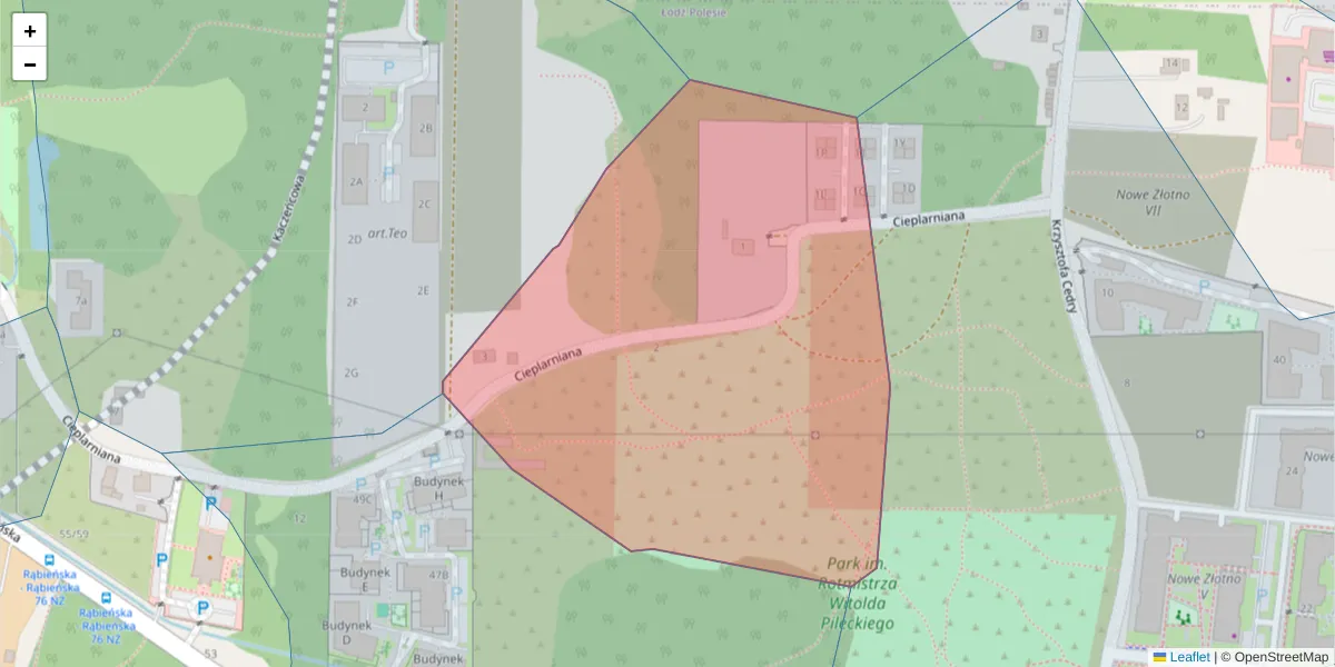 Szczegółowa mapa kodu pocztowego 94-241 z granicami, sąsiednimi kodami pocztowymi i urzędami pocztowymi