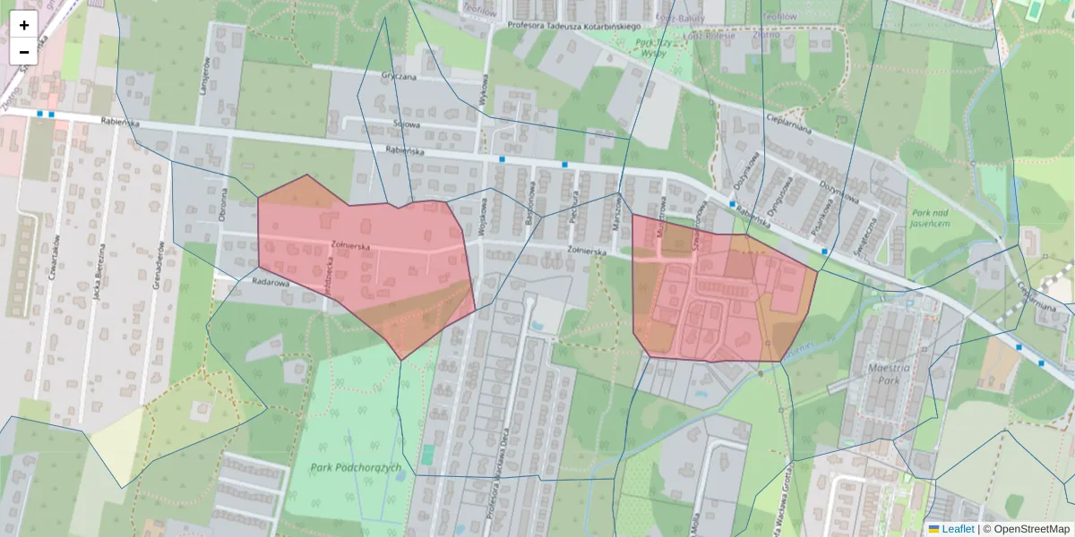 Szczegółowa mapa kodu pocztowego 94-255 z granicami, sąsiednimi kodami pocztowymi i urzędami pocztowymi