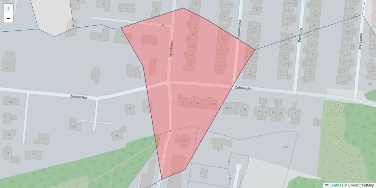 Szczegółowa mapa kodu pocztowego 94-259 z granicami, sąsiednimi kodami pocztowymi i urzędami pocztowymi